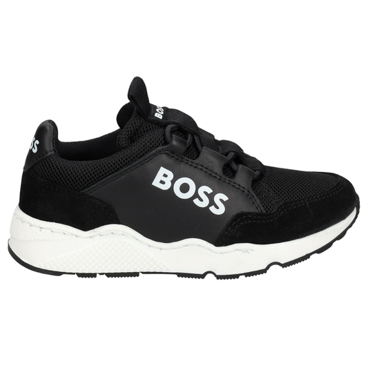 Tenis Boss Negros para Niño | Suela Gruesa y Diseño Urbano