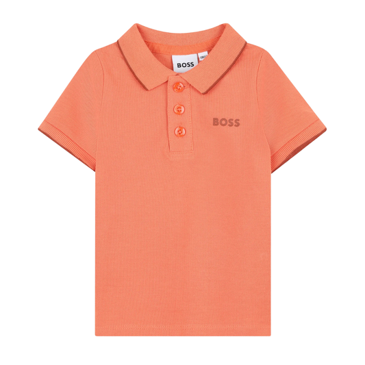 Playera Polo Boss Infantil Naranja
