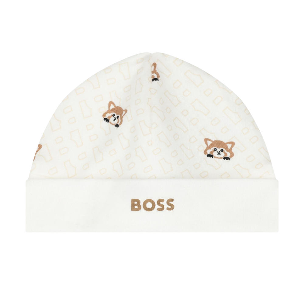 Set  para Bebé BOSS con Mameluco y Gorro Estampado