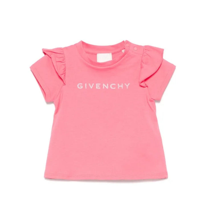 GIVENCHY – Playera Rosa con Volantes