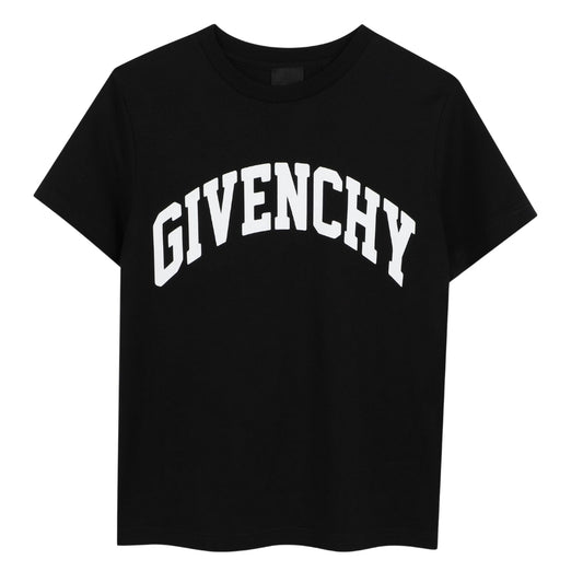 GIVENCHY – Playera Negra con Logo Universitario