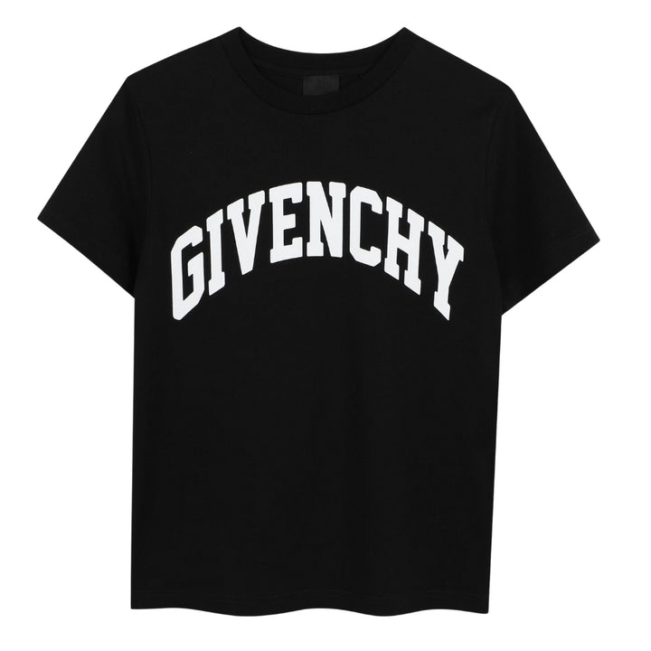 GIVENCHY – Playera Negra con Logo Universitario