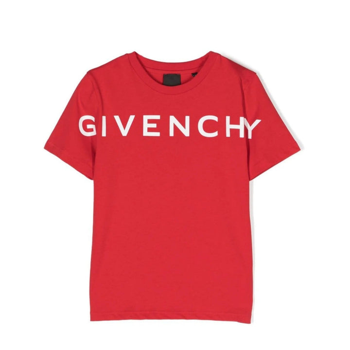 Givenchy Playera Roja Niño Logo Frontal