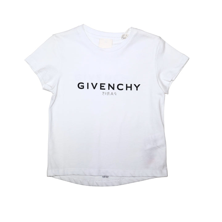 GIVENCHY – Playera Blanca con Logo y Estampado Trasero