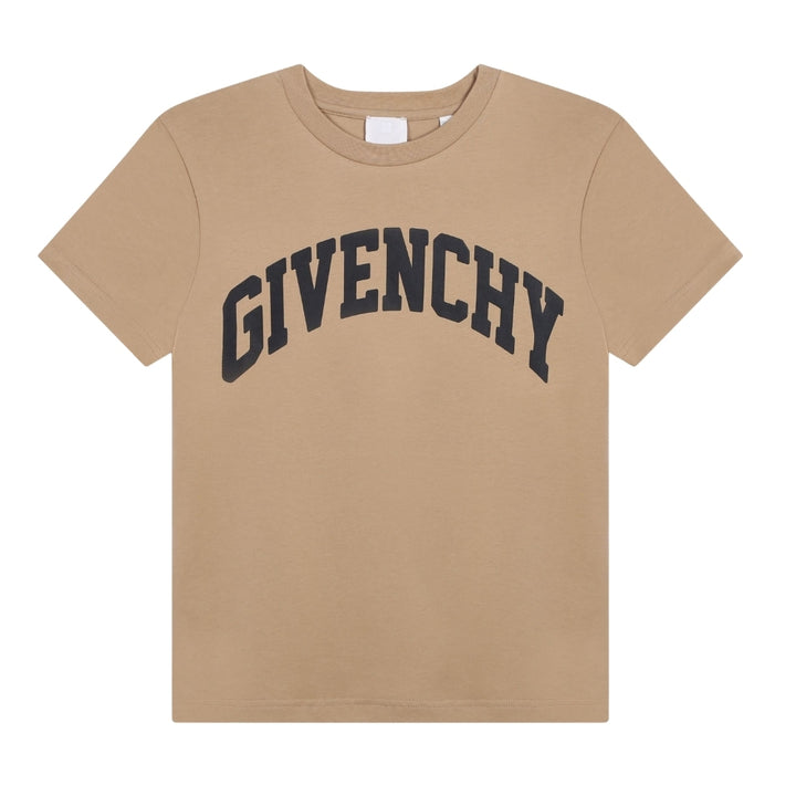 Givenchy Playera Beige Niño Logo Grande