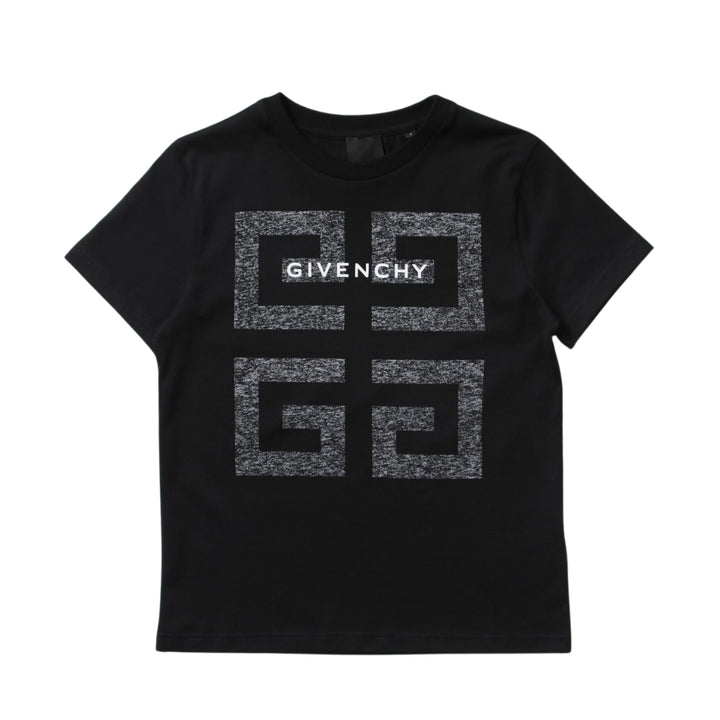 Givenchy Playera Negra Niño Logo Cuadrado