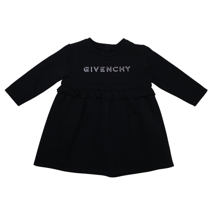 GIVENCHY – Vestido Negro con Logo Brillante