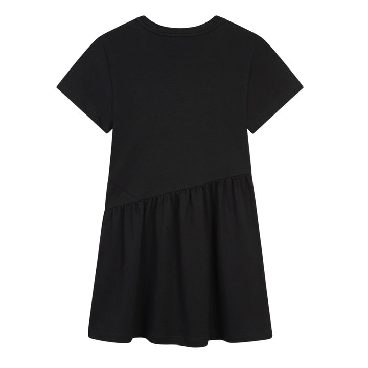 Givenchy Vestido Negro Niña Logo Brillante