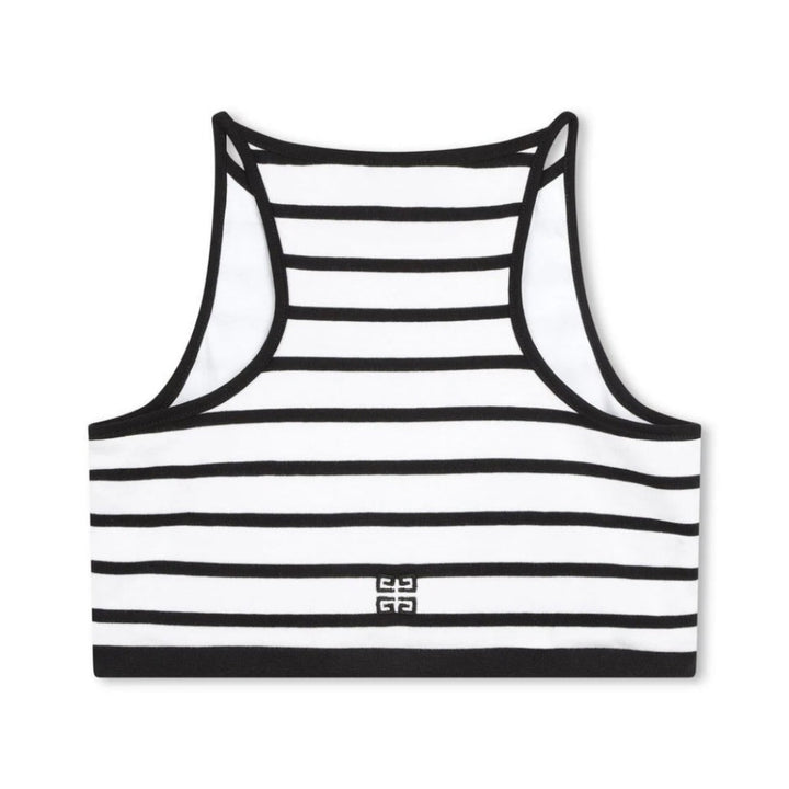 Givenchy Top Rayas Niño Logo Bordado Negro