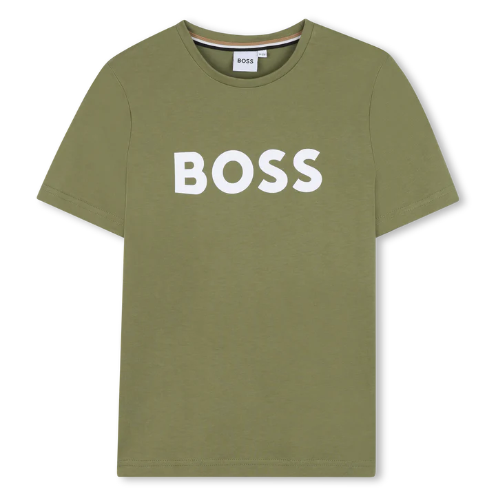 Playera Boss Verde Militar Para Niño