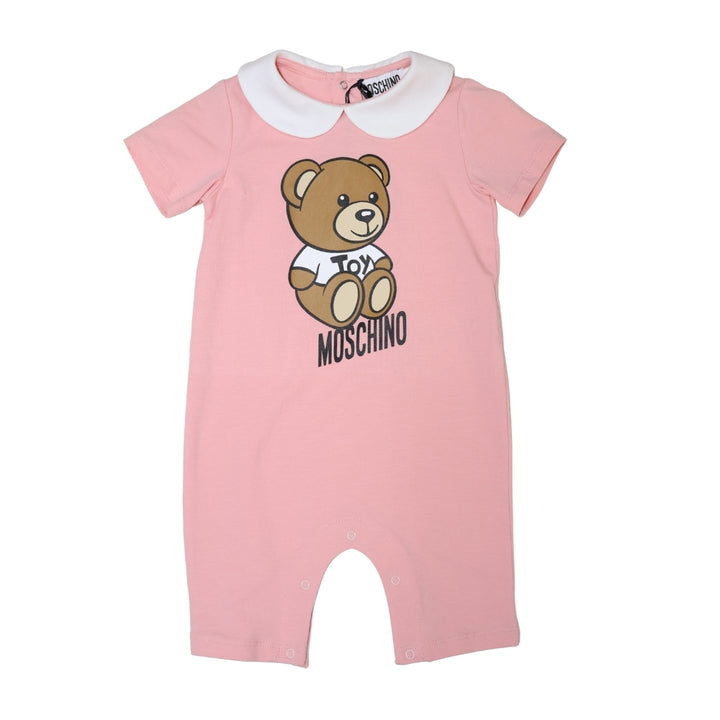 Mono Bebé Moschino Teddy Cuello Peter Pan Rosa