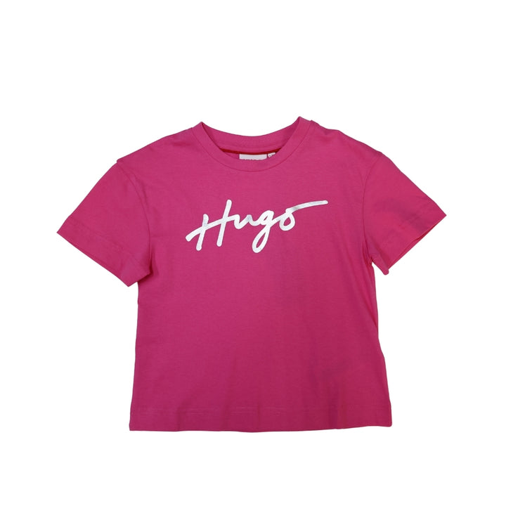 Blusa HUGO Fucsia con Logo Estampado para Niña