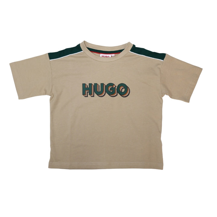 Playera Hugo Beige Para Niño con Detalles Retro