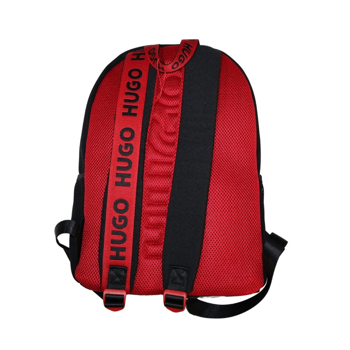 Hugo – Mochila negra con logo rojo