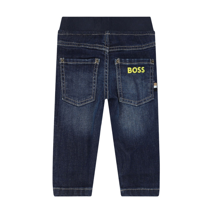 Boss Pantalón Mezclilla Azul Oscuro Niño