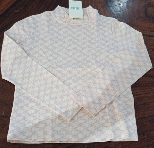 Sudadera Fendi Rosa con Estampado Monograma FF