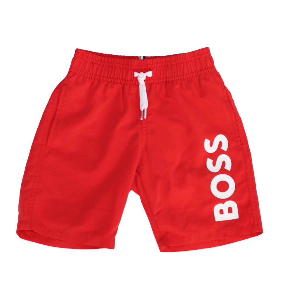Short Boss rojo para niño