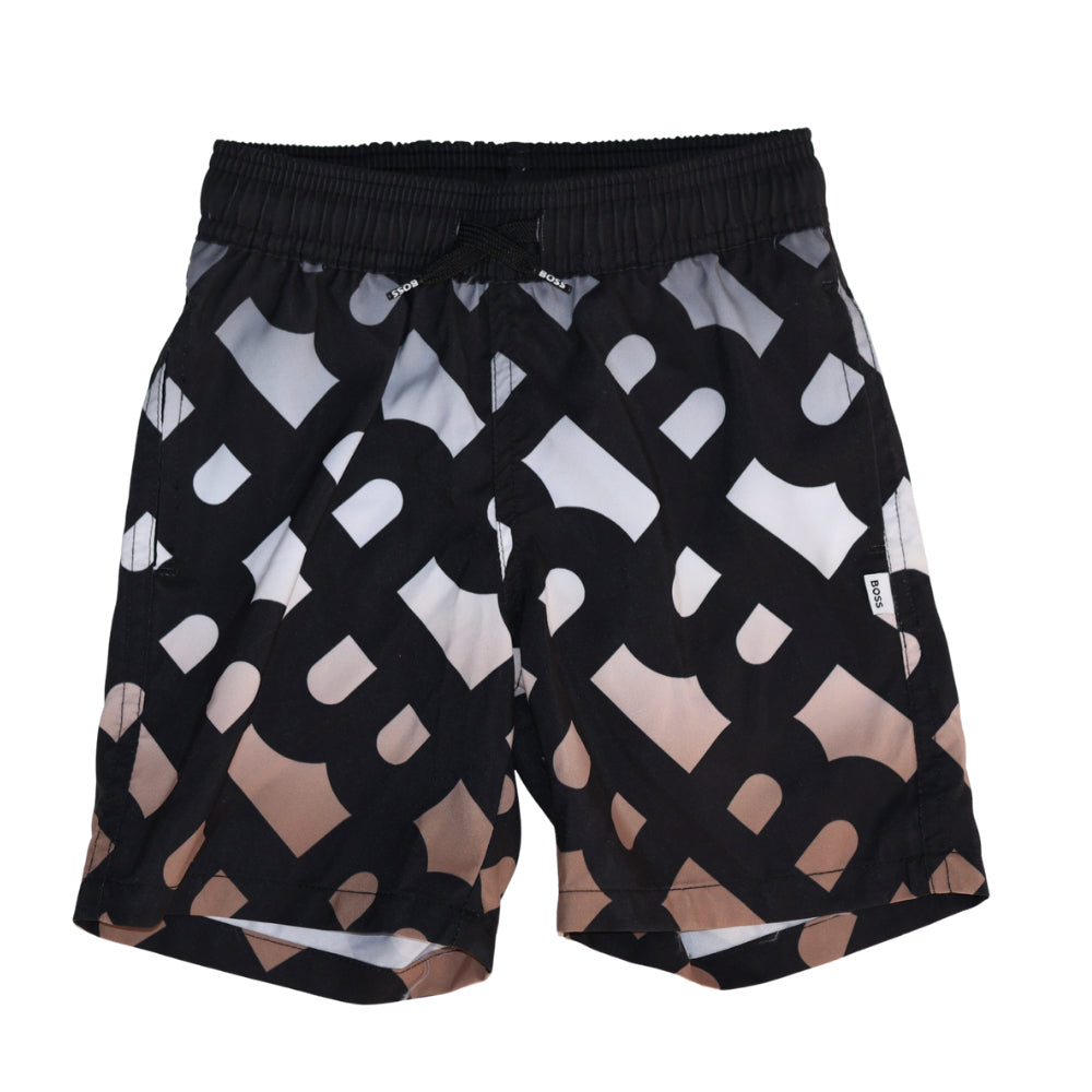 Short de baño Boss con estampado monograma