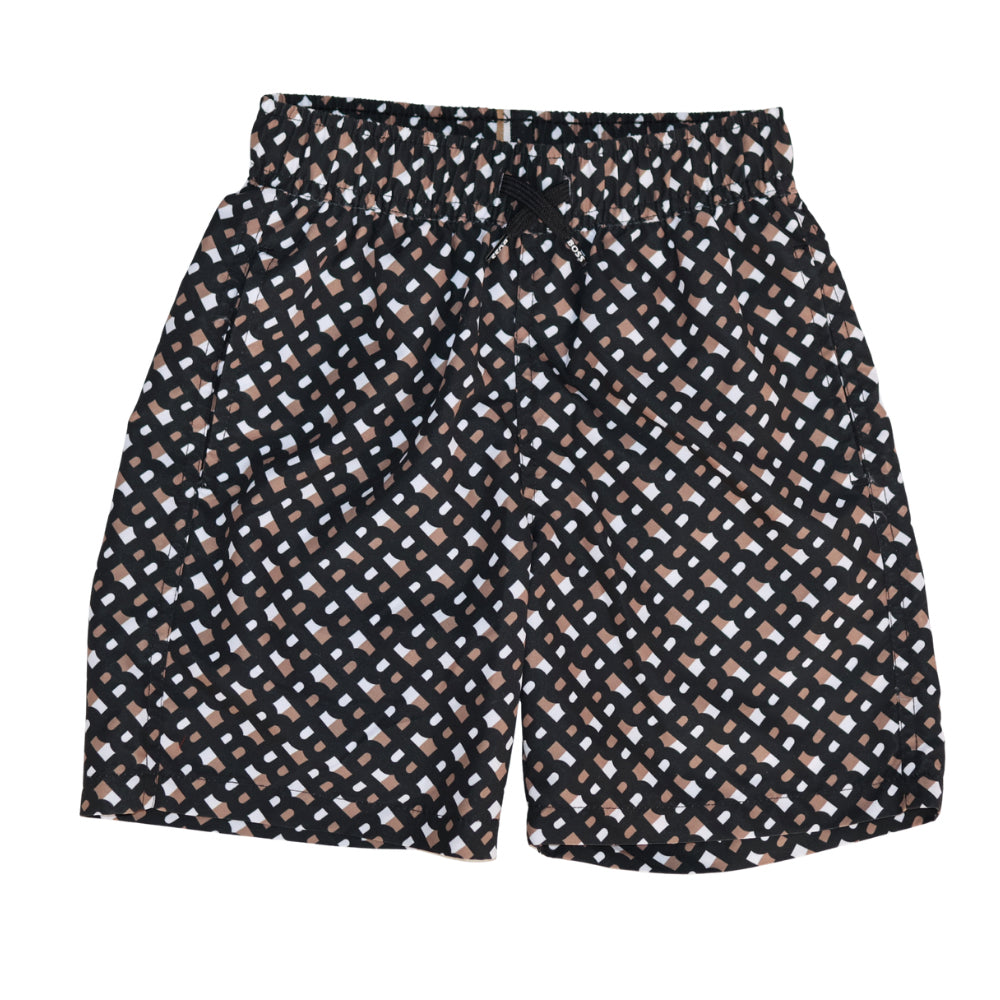 Short de baño BOSS con estampado monograma "B"