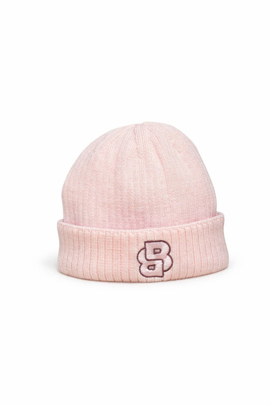 Gorro tejido para Bebe en tono rosa claro Boss