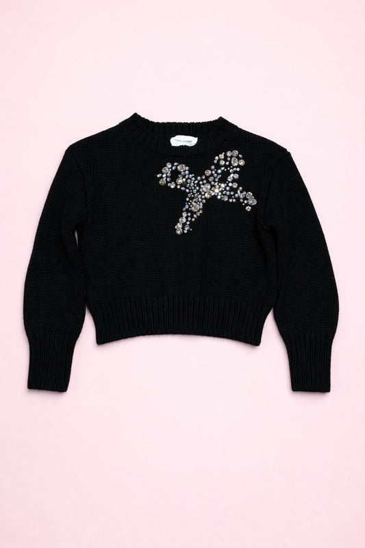 Suéter tejido en color negro para Niña Marc Jacobs