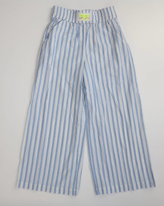 Pantalón Palazzo Billieblush de Rayas Azul Cielo