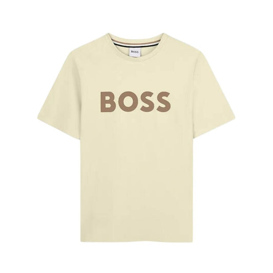 Playera BOSS Kids Logo Classic Beige