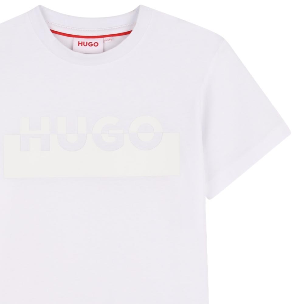 Playera HUGO Kids Blanca logotipo en relieve