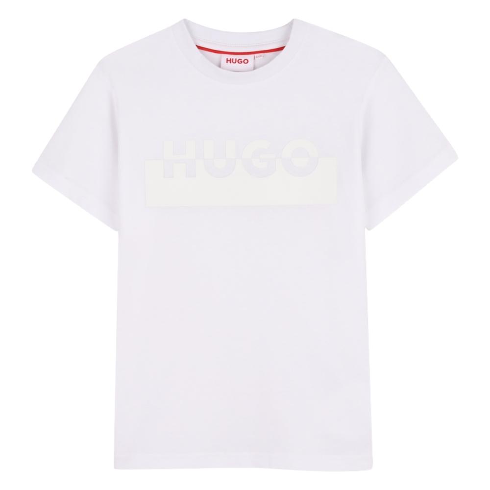 Playera HUGO Kids Blanca logotipo en relieve