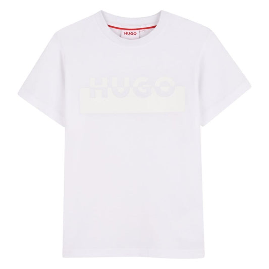 Playera HUGO Kids Blanca logotipo en relieve