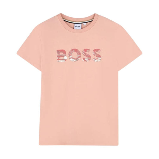 Playera BOSS Kids Logo Classic Rosa