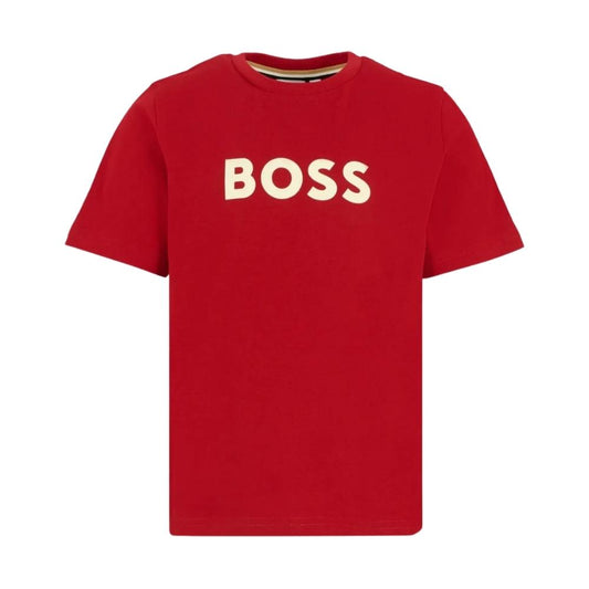 Playera BOSS Kids Logo Classic Roja