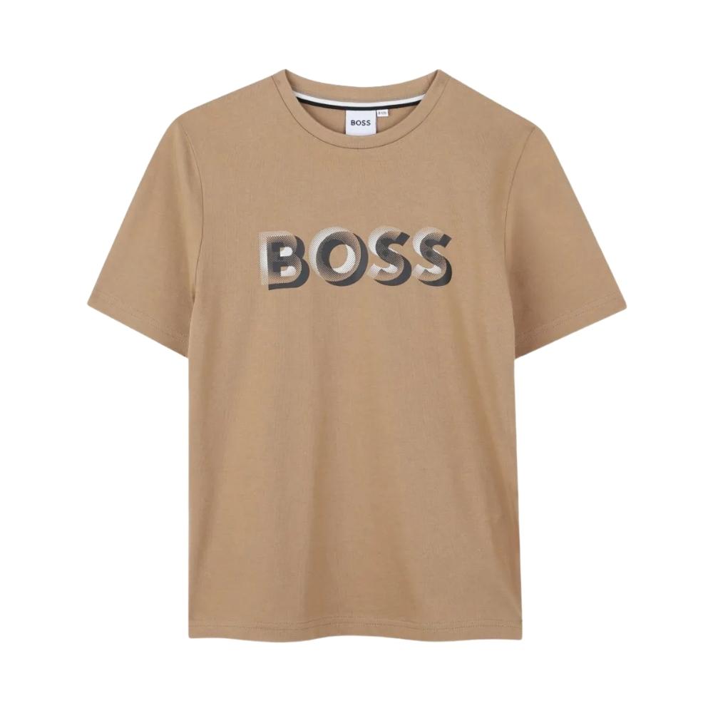 Playera BOSS Beige Logo 3D