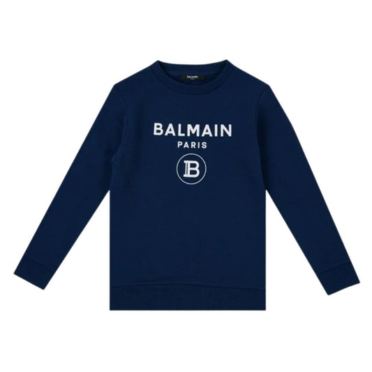 Sudadera Infantil Azul Marino Balmain Paris