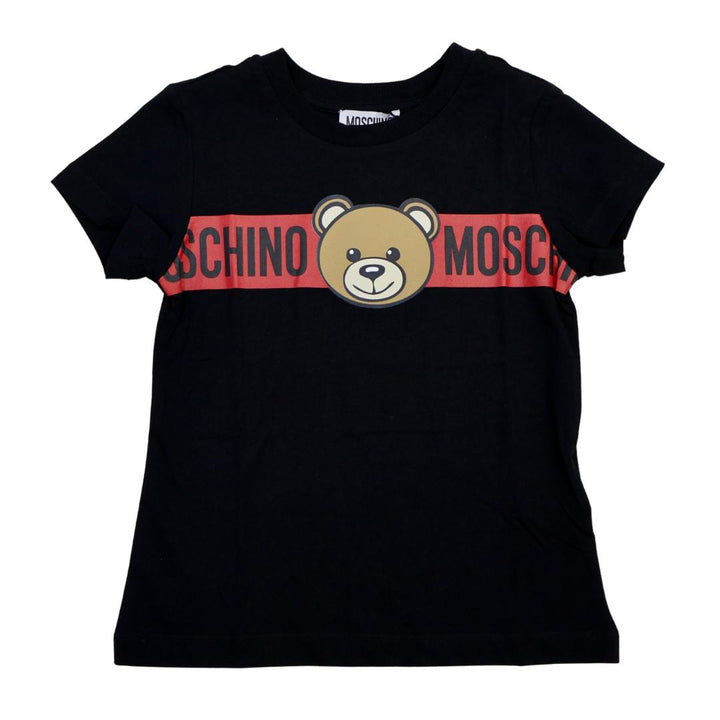 Playera Moschino negra con osito y diseño rojo