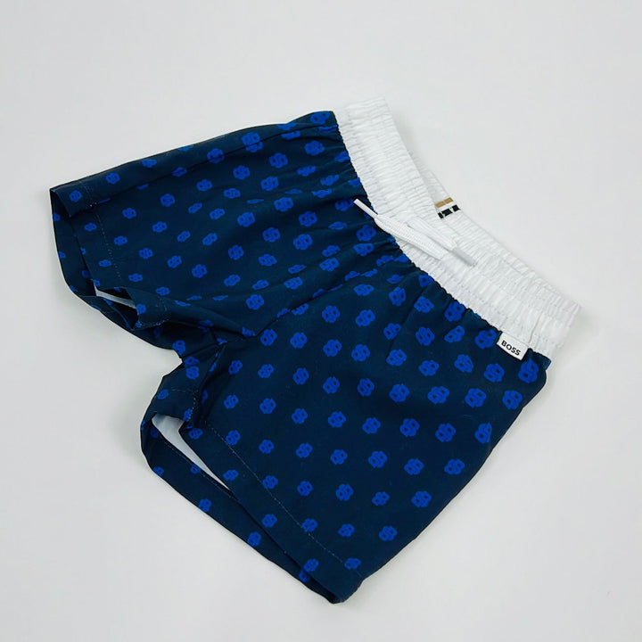 Short Boss Azul Marino Para Niño con Estampado Monograma