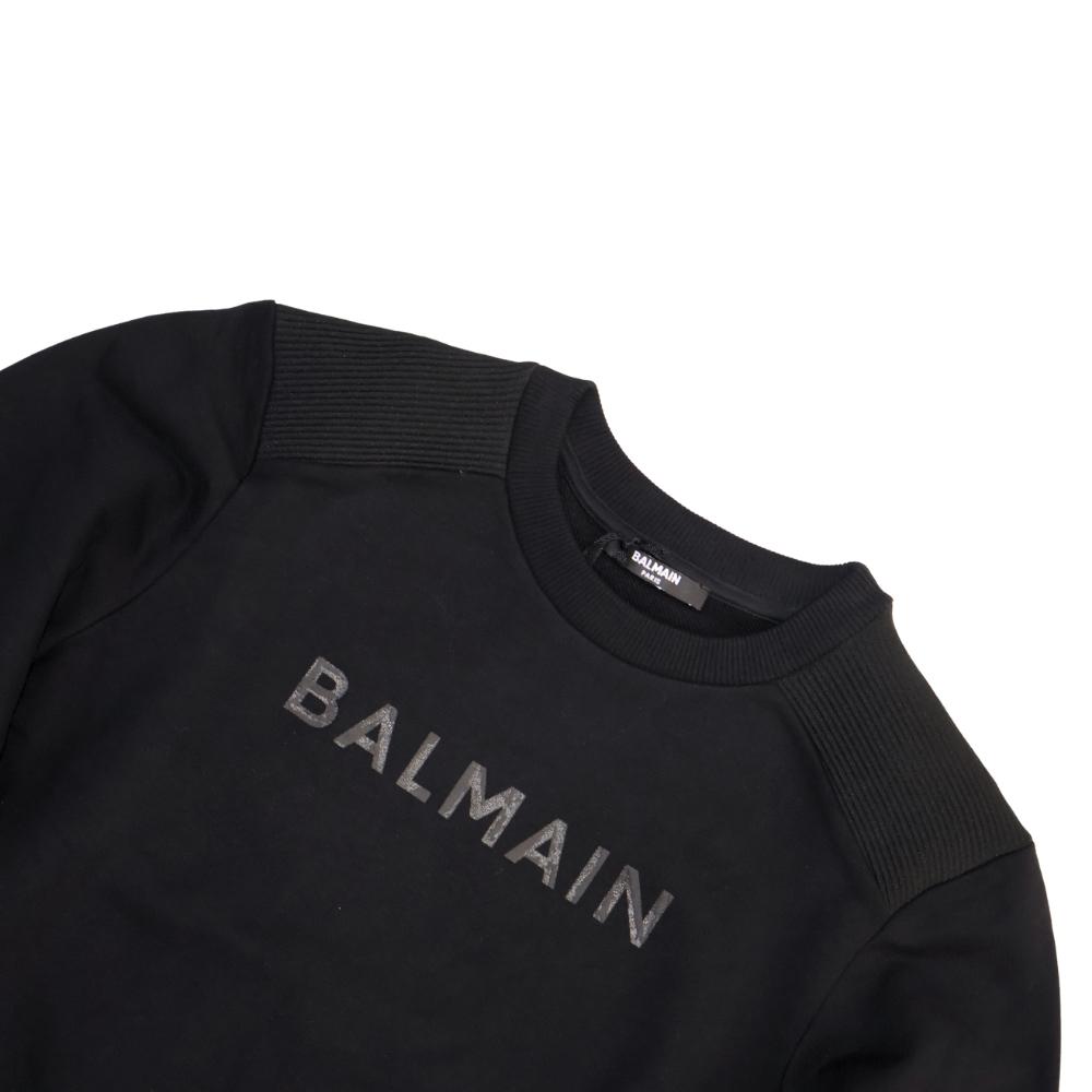 Sudadera Infantil Balmain Paris Logo Negro Clásico