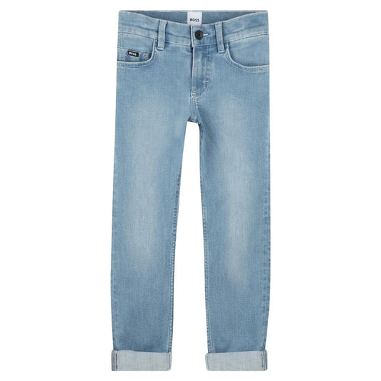Pantalón de Mezclilla BOSS Azul Claro para Niño