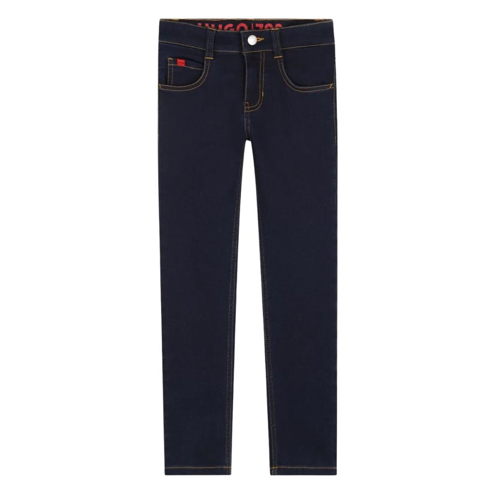 Pantalón de Mezclilla HUGO Azul Oscuro para Niño