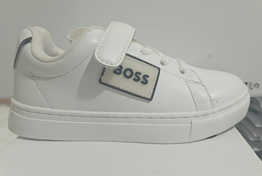 Tenis BOSS Kids Blancos | Cierre de Velcro