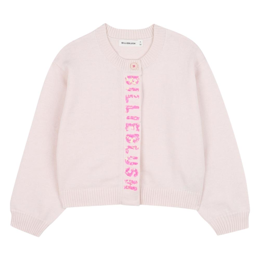 Suéter Rosa con Logo Glitter – Billie Blush