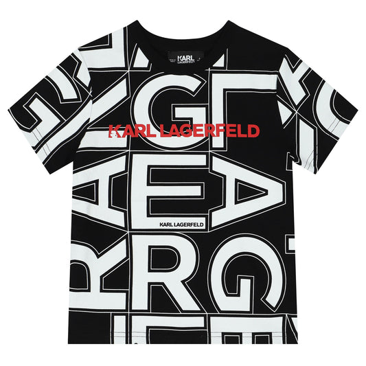 Playera Karl Lagerfeld letras estampadas.