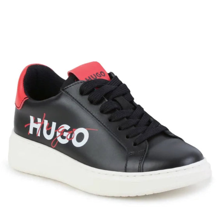 Tenis Negros Hugo Con Logo