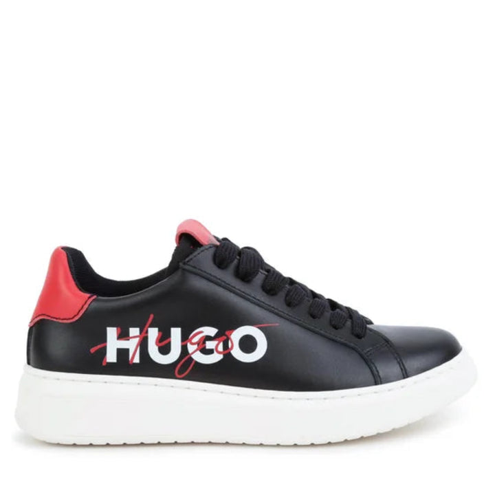 Tenis Negros Hugo Con Logo