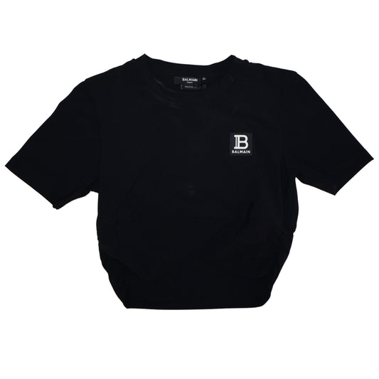 Top Crop Balmain - Black Drape Luxury