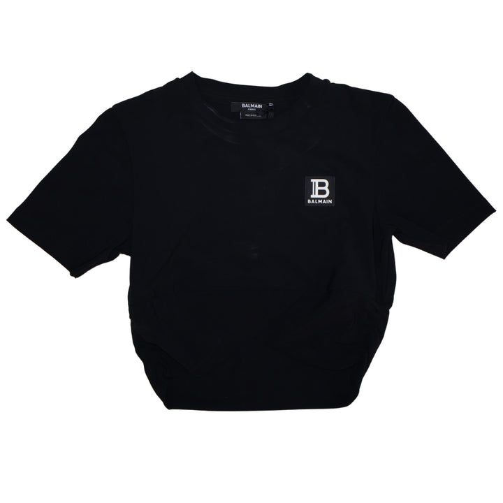 Top Crop Balmain - Black Drape Luxury