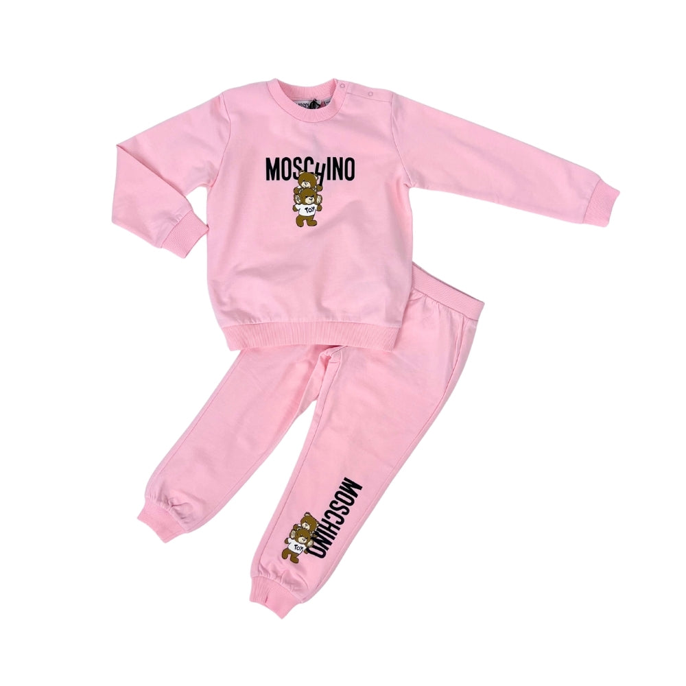 Moschino Baby – Conjunto Rosa con Ositos Toy y Logo