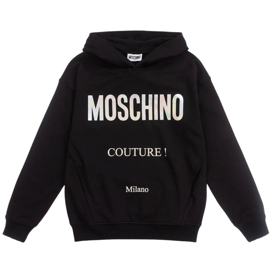 Sudadera con Capucha Moschino Negra "Couture"