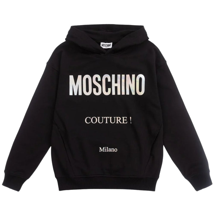 Sudadera con Capucha Moschino Negra "Couture"