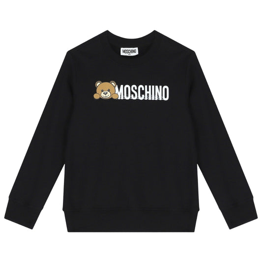 Sudadera Negra Moschino Teddy Logo